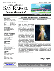 3 de Abril 2016 - St. Raphael Catholic Church