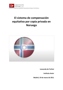 En Noruega, el sistema de compensación equitativa por copia
