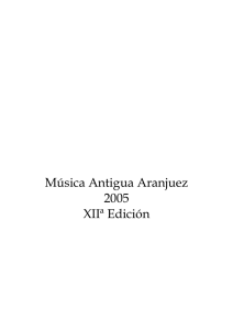 Música Antigua Aranjuez 2005 XIIª Edición