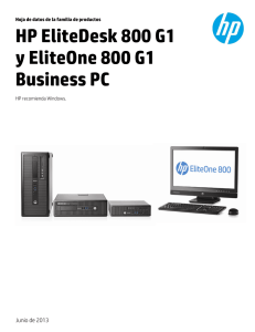 HP EliteDesk 800 G1 y EliteOne 800 G1 Business