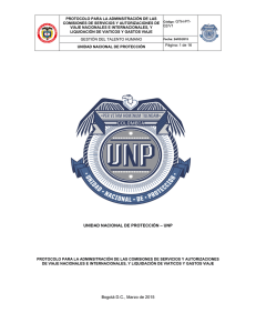UNP Bogotá DC, Marzo de 2015 - Unidad Nacional de Protección