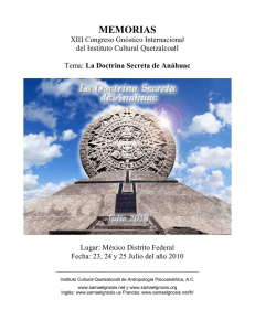 Memorias en Pdf - Gnosis - Instituto Cultural Quetzalcóatl