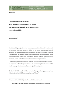 psicoanálisis - Asociación Psicoanalítica del Uruguay