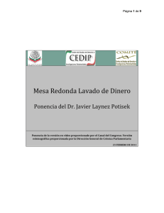 Ponencia: Dr. Javier Laynez Potisek