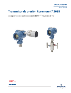 Transmisor de presión Rosemount® 2088 con protocolo