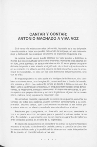 CANTAR Y CONTAR: ANTONIO MACHADO A VIVA VOZ