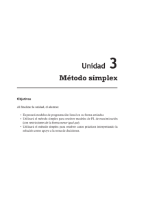 Unidad 3 Método símplex