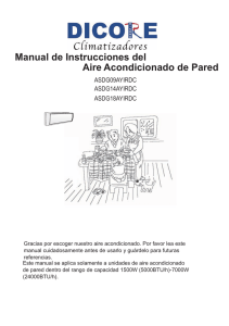 Manual de Instrucciones del Aire Acondicionado de Pared