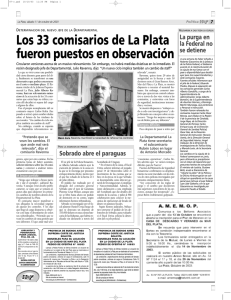 Los 33 comisarios de La Plata fueron puestos en observación