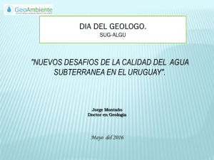 Nuevos Desafíos de la Calidad del Agua Subterránea en el Uruguay