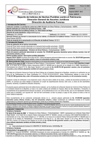 Indicios de Hechos Punibles CGR Nº 16/2015, MOPC