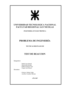 Test de reacción - Facultad Regional San Nicolás