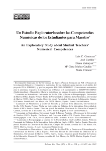 An exploratory study about student teachers` numerical competences