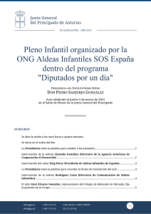 Pleno Infantil organizado por la ONG Aldeas Infantiles SOS España