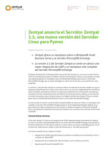 Zentyal anuncia el Servidor Zentyal 3.5, una nueva versión del