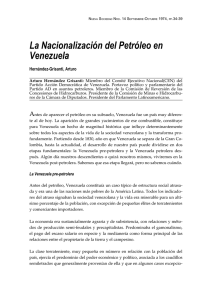 La Nacionalización del Petróleo en Venezuela