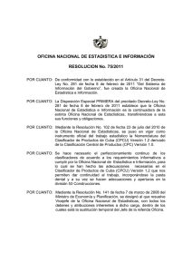 OFICINA NACIONAL DE ESTADISTICA E INFORMACIÓN
