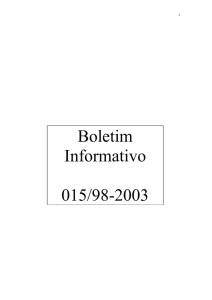 Boletim Informativo 015/98-2003