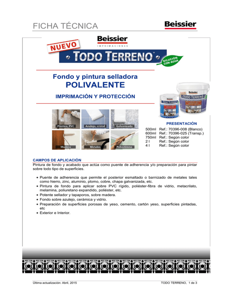Ficha T cnica Todo Terreno Al Agua