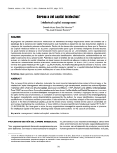 Gerencia del capital intelectual Intelectual capital management