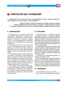 Intoxicación por carisoprodol - Revista Medicina General y de Familia