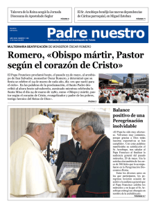 Romero, «Obispo mártir, Pastor según el corazón de Cristo»