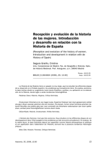 Recepción y evolución de la historia de las mujeres. Introducción y