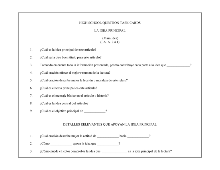 high-school-question-task-cards-la-idea-principal