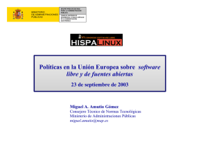 Políticas en la Unión Europea sobre software libre y de - TLDP-ES