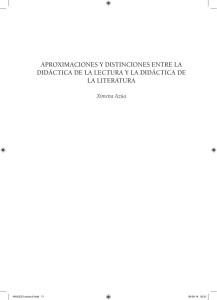 "Aproximaciones y distinciones entre la didáctica de la lectura y la