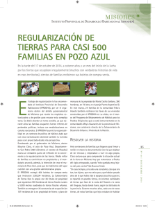 REGULARIZACIÓN DE TIERRAS PARA CASI 500 FAMILIAS EN