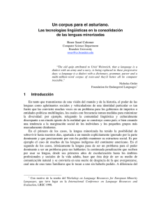 Un corpus para el asturiano. - Computer Science Department