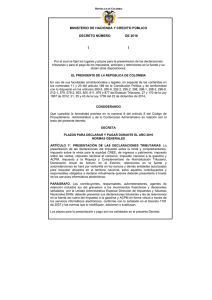 ministerio de hacienda y credito público decreto