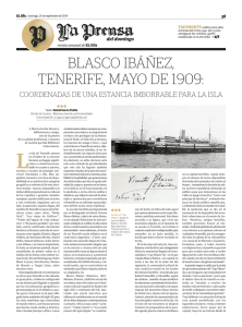 BLASCO IBÁÑEZ, TENERIFE, MAYO DE 1909: