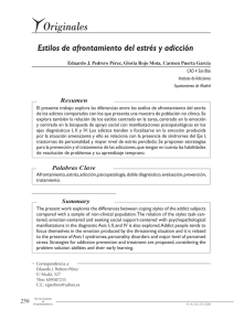 Originales Estilos de afrontamiento del estrés y adicción