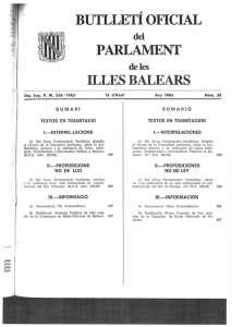 18 d`abril de 1985Núm. 38 I legislatura