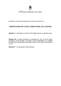 modificacion art. 24 del codigo penal de la nacion