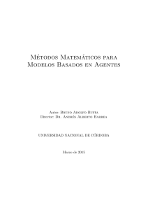 Métodos Matemáticos para Modelos Basados en Agentes