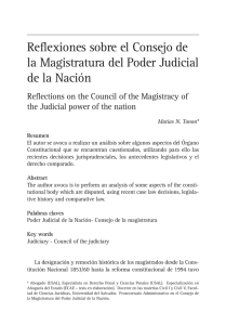 Reflexiones sobre el Consejo de la Magistratura del Poder Judicial