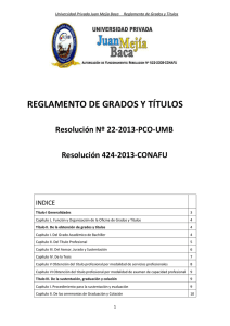 reglamento de grados y títulos - Universidad Privada Juan Mejía Baca