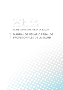 manual de usuario para los profesionales de la salud