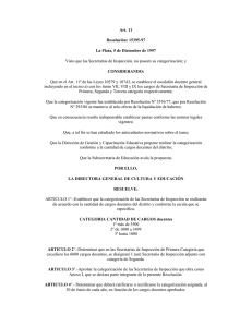 Art. 11 Resolución: 15395-97 La Plata, 5 de Diciembre de 1997