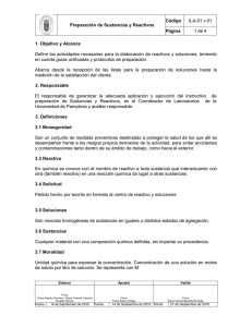 Código ILA-01 v.01 Preparación de Sustancias y Reactivos Página
