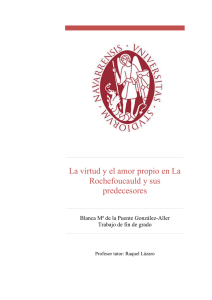 La virtud y el amor propio en La Rochefoucauld y sus predecesores