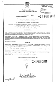 decreto 310 del 24 de febrero de 2016