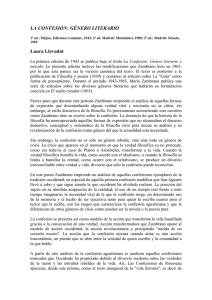 LA CONFESIÓN: GÉNERO LITERARIO Laura Llevadot