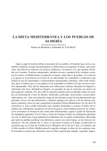 La dieta mediterránea y los pueblos de Almería.