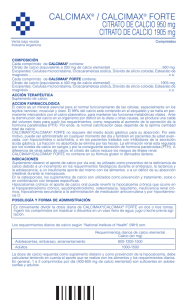 CALCIMAX® / CALCIMAX® FORTE CITRATO DE CALCIO 950 mg