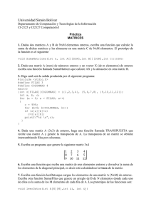 Practica matrices - Universidad Simón Bolívar
