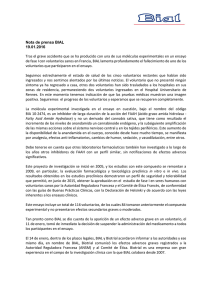 Nota de prensa BIAL 19.01.2016 Tras el grave accidente que se ha